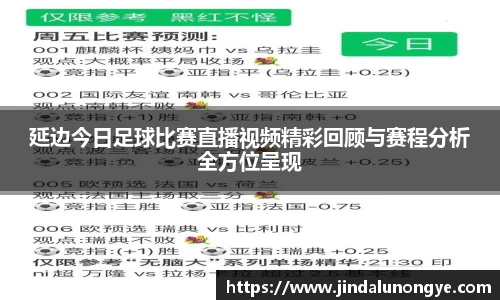 延边今日足球比赛直播视频精彩回顾与赛程分析全方位呈现